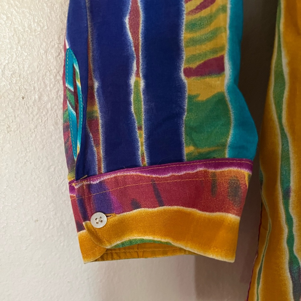 Lauren Ralph Lauren women’s multi colored blouse shirt Size PL - Picture 9 of 9